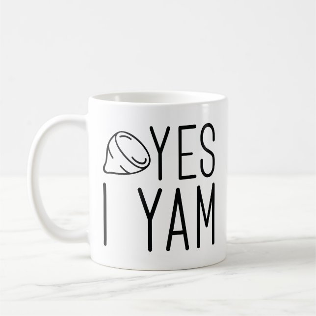 Yes I Yam Coffee Mug (Left)