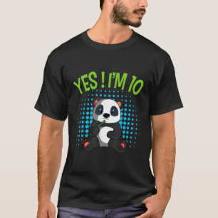 Yes I'M 10 Panda Theme Bday Py Celebration T-Shirt