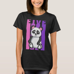 Yes I'm 5 Years Old Panda Themed 5th Birthday Part T-Shirt