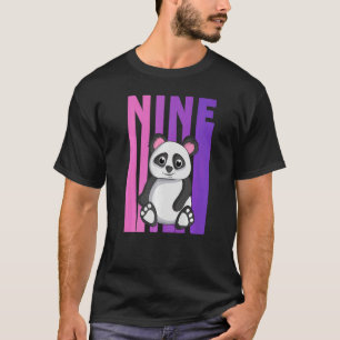 Yes I'm 9 Years Old Panda Themed 9th Birthday Part T-Shirt