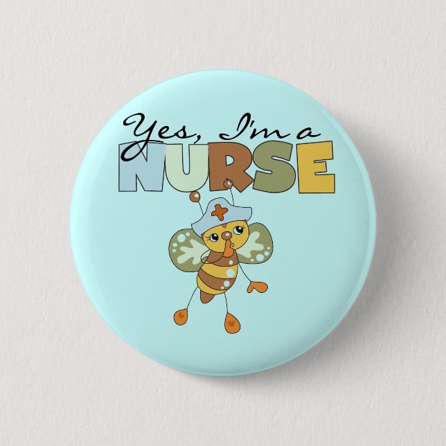 YES I'm a Nurse T-shirts and Gifts 6 Cm Round Badge (Front)