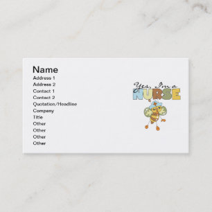 YES I'm a Nurse T-shirts and Gifts Business Card