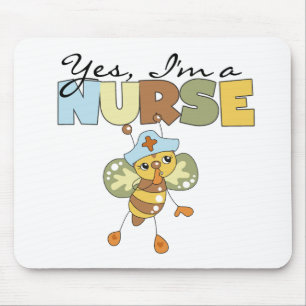YES I'm a Nurse T-shirts and Gifts Mouse Mat