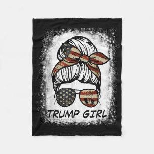 Yes Im A Trump Girl Get Over It - Trump 2024 Elect Fleece Blanket