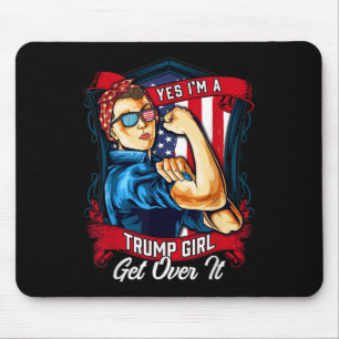 Yes Im A Trump Girl Get Over It Us Flag 2023 Women Mouse Mat