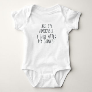 Yes, I'm Adorable. I Take After My Guncle. Baby Bodysuit