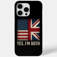 Yes I'm Both American British Flags Pride