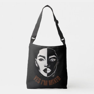 YES, I'M MIXED – Split Face Crossbody Bag