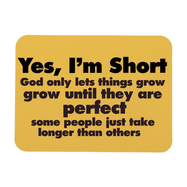 Yes I'm SHORT Magnet (Horizontal)