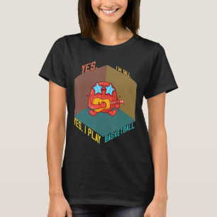 Yes I'm Tall Yes I Play Basketball  Text T-Shirt