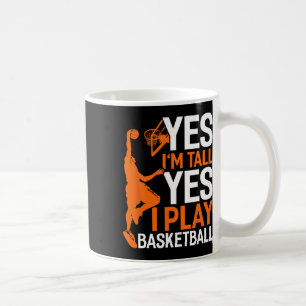 Yes Im Tall Yes I Play Sketll Fun Sketll Coach Coffee Mug
