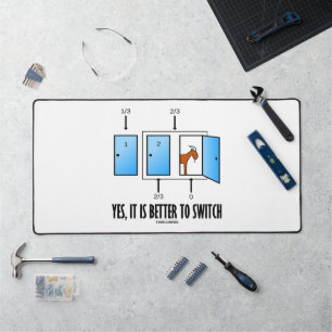 Yes, It Is Better To Switch Three Doors One Goat Desk Mat