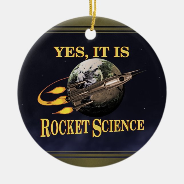 Yes, It Is Rocket Science Ceramic Tree Decoration (Front)