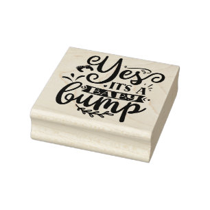 Yes It's a Baby Bump Rubber Stamp