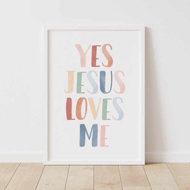 Yes Jesus Loves Me Rainbow Nursery Decor (Creator Uploaded)