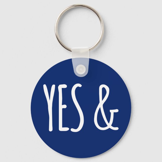 YES & | Keychain | Blue (Front)