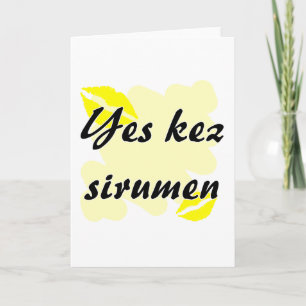Yes kez sirumen - Armenian - I Love You Holiday Card