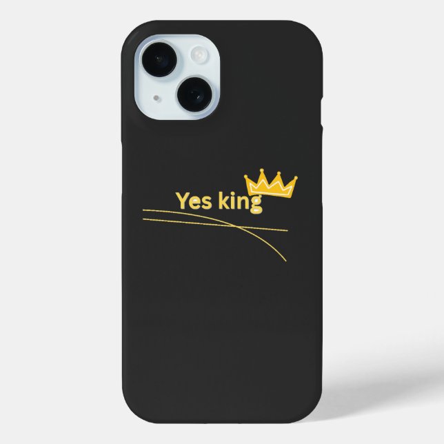 Yes King Crown Funny Meme Case-Mate iPhone Case (Back)