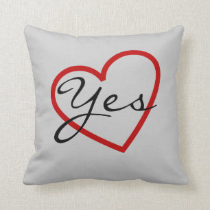 Yes No Bedroom Pillow