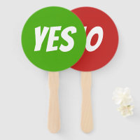 Yes / No bright green red quiz game signboards