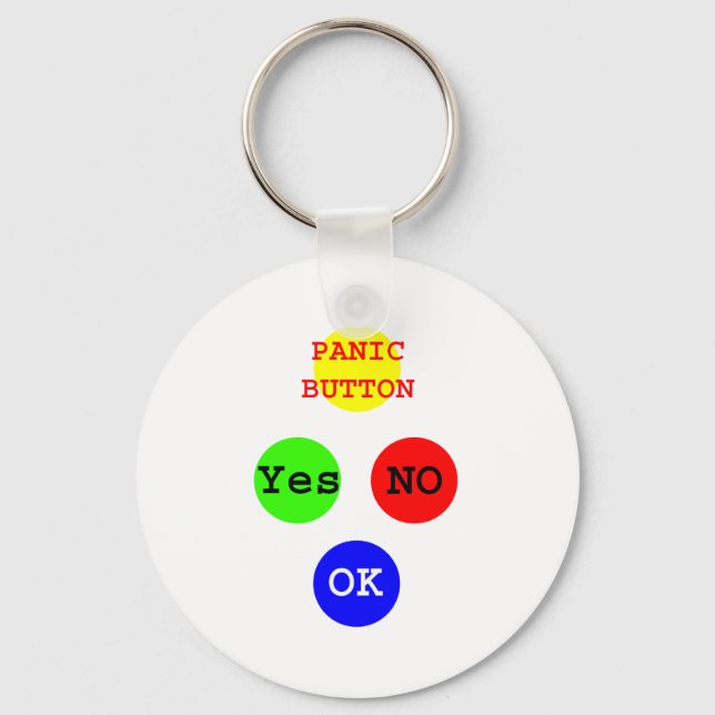 Yes No Buttons The MUSEUM Zazzle Gifts Key Ring (Front)