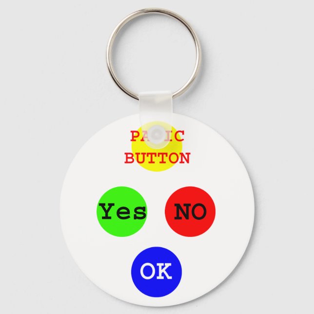 Yes No Buttons The MUSEUM Zazzle Gifts Key Ring (Front)