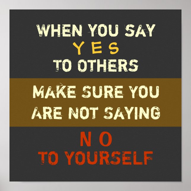 Yes & No - (Canvas Option) 12X12 Poster (Front)