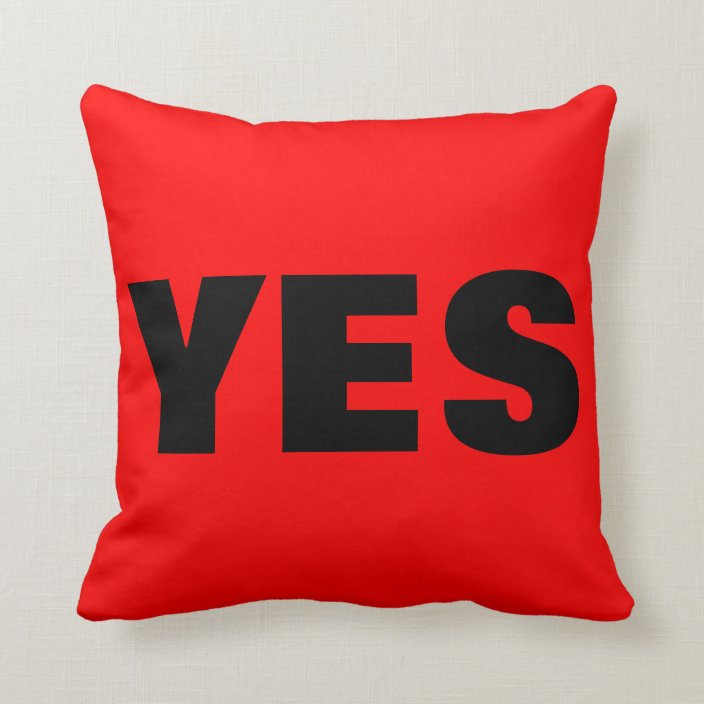 YES/NO mood pillow, funny throw pillow Zazzle.co.uk