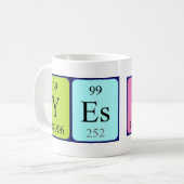 Yes/No periodic table word mug (Front Left)