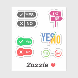 Yes/No Sticker