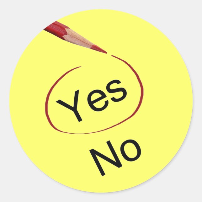 Yes, No Stickers (Front)
