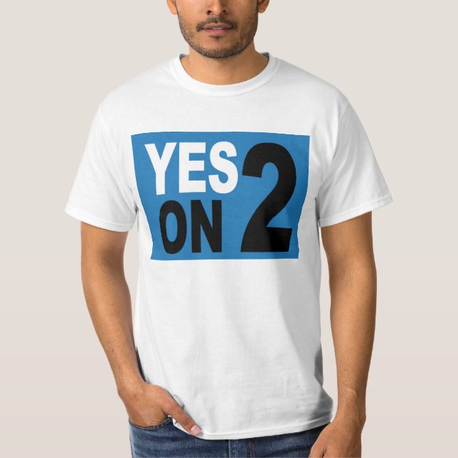 Yes On 2 T-shirt Men's Medium (Front)
