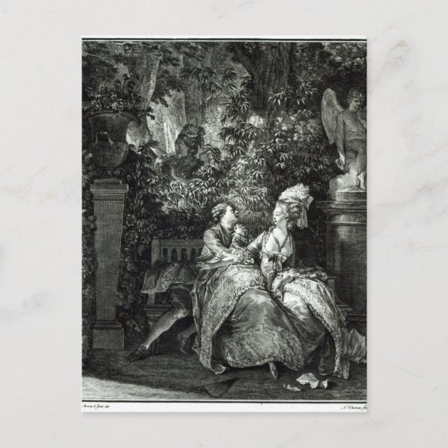 Yes or No? 1781, engraved by N. Thomas Postcard (Front)