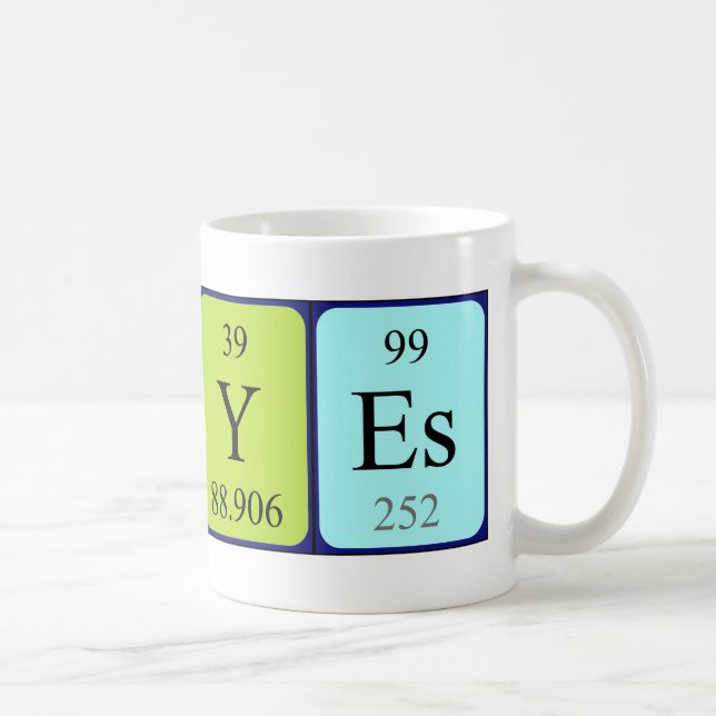 Yes periodic table name mug (Right)