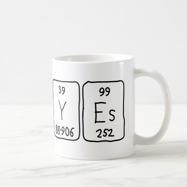 Yes periodic table name mug (Right)