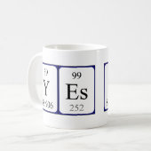 Yes periodic table name mug (Front Left)