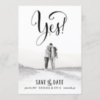 Yes photo save the date card