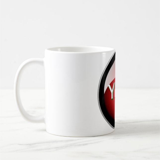 YES! Power Button – Red Gloss Edition Coffee Mug (Left)