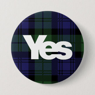 Yes Scotland Scottish Independence 2014 Tartan 7.5 Cm Round Badge