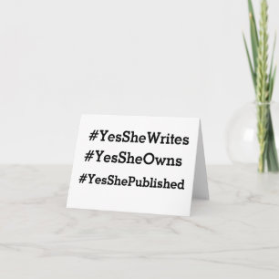 Yes She Can Business Gratitude Card
