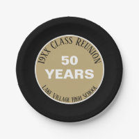 YES! Special 50th class reunion party plate