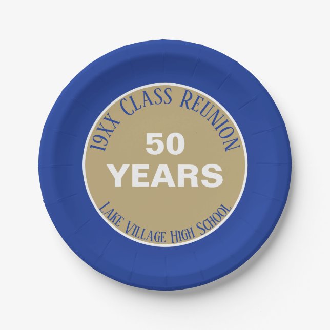 YES! Special 50th class reunion party plate (Front)