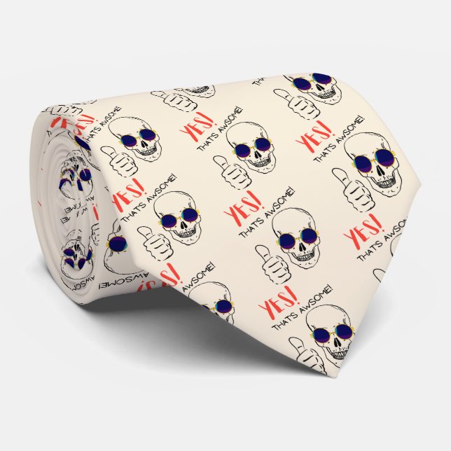 YES THATS AWSOME! SKULL TIE (Rolled)