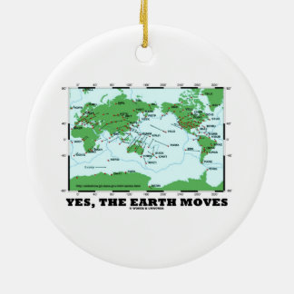 Yes The Earth Moves (Plate Tectonics Earthquakes) Ceramic Tree Decoration