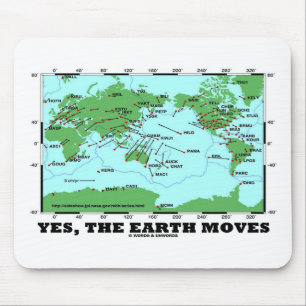 Yes The Earth Moves (Plate Tectonics Earthquakes) Mouse Mat