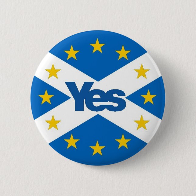 Yes to Independant European Scotland 6 Cm Round Badge (Front)