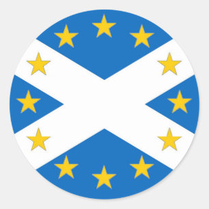 Yes to Independant European Scotland Flag Classic Round Sticker