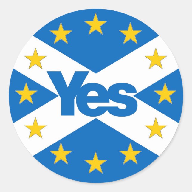 Yes to Independant European Scotland Flag Classic Round Sticker (Front)