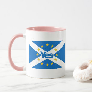 Yes to Independant European Scotland Flag Mug