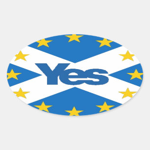 Yes to Independant European Scotland Oval Sticker